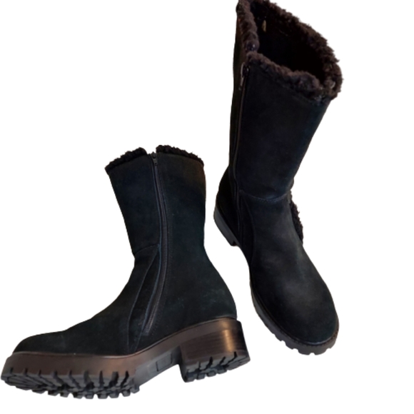 Rampage Iceberg Black Leather Suede Boots - Picture 2 of 16